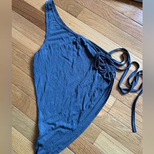 Grey Edikted one shoulder top